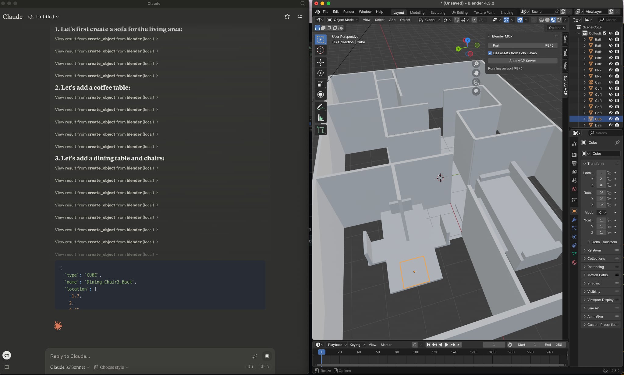 Exploring Anthropic’s MCP: Generating 3D Models in Blender with AI